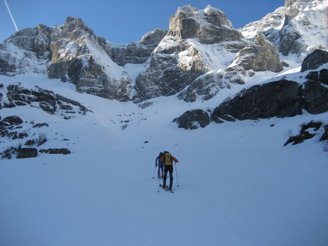 In salita