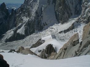 panorama del ghiacciaio della brenva