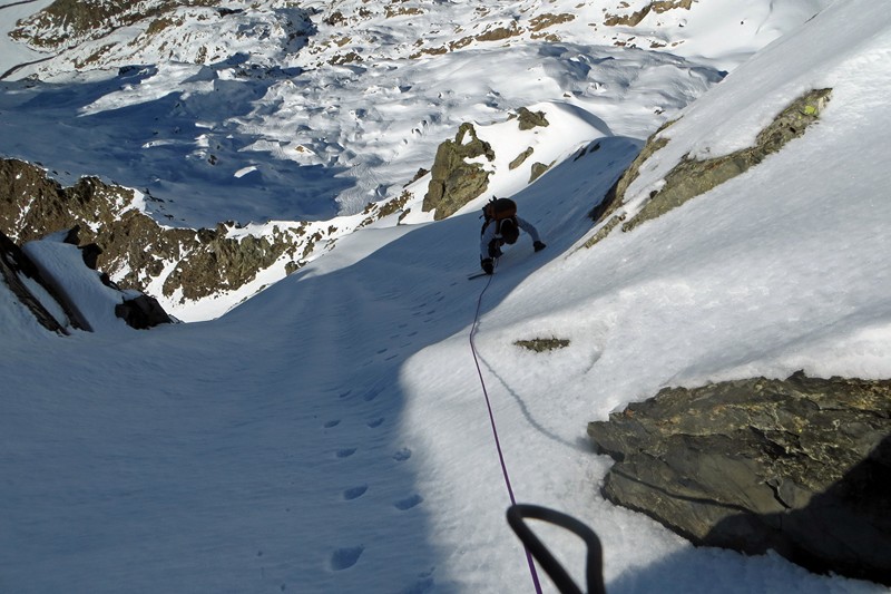 ultimi metri al Pizzo Cappuccello