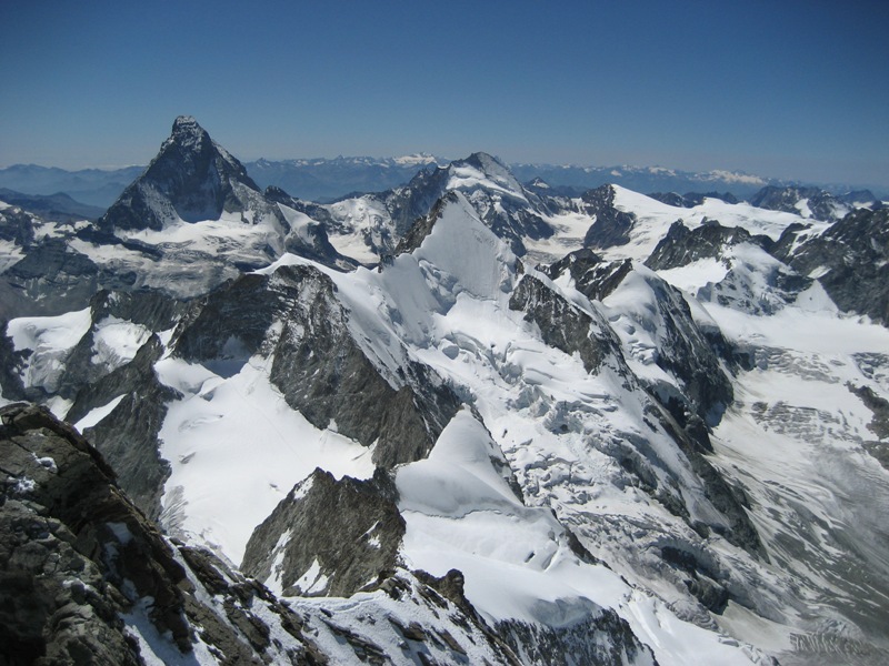 Panorama di vetta dallo Zinalrothorn