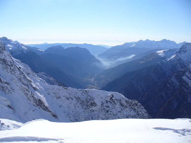 La Valle Seriana dalla vetta del Redorta